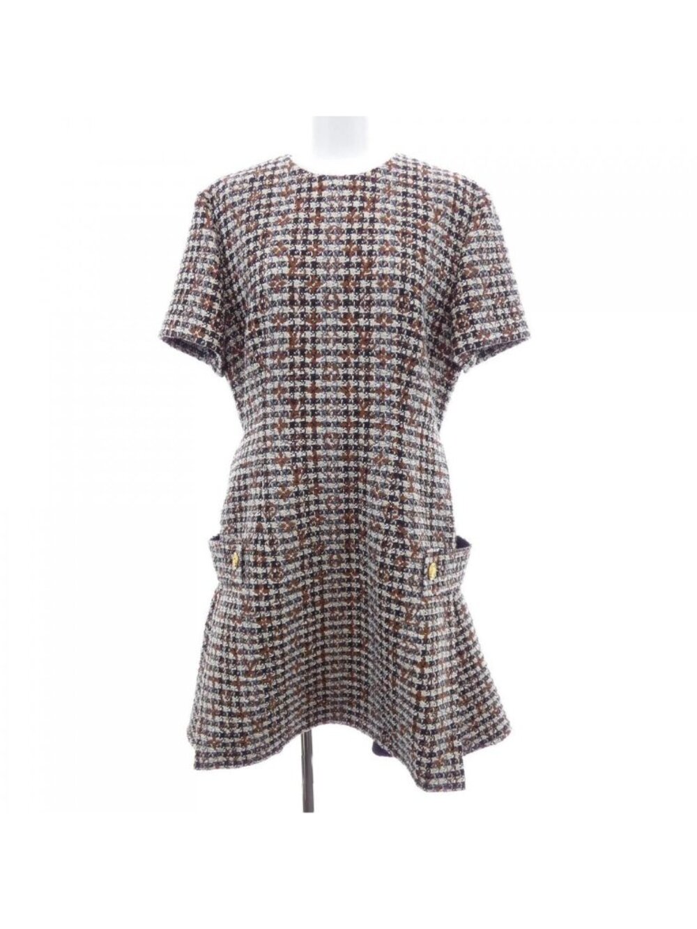 Louis Vuitton Monogram Tweed Skater Dress